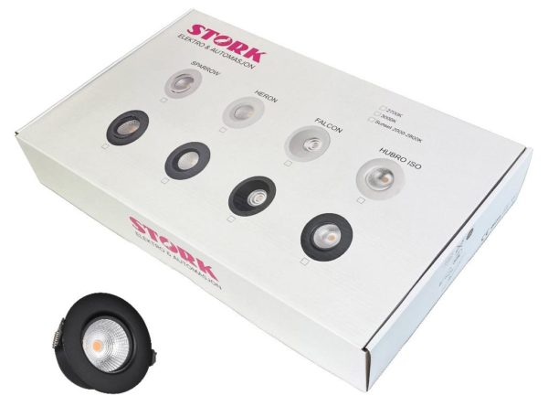 Hubro Iso Sunset 8W - 2000-2800K - faseavsnitt - sort - 8 pk
