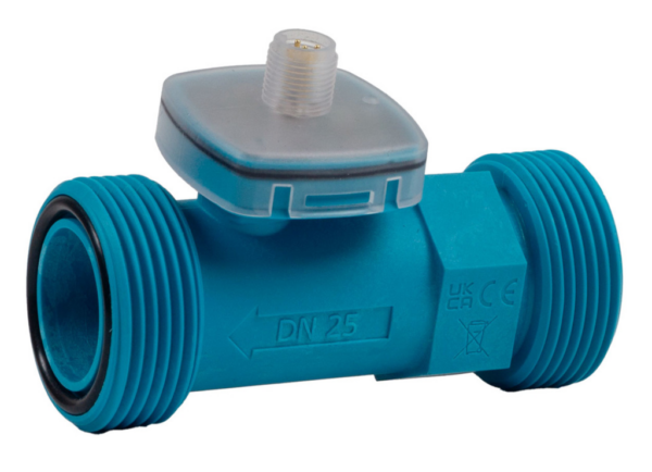 MF25GT100V, Strømnings- og temptransmitter, 10...150l/min, -20..+90°C