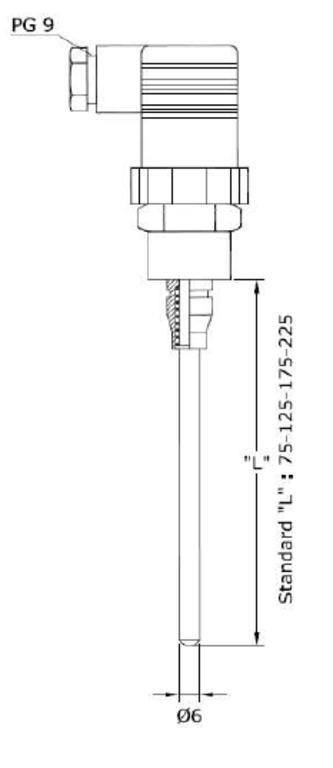 MRF Rørføler Pt100, DNV