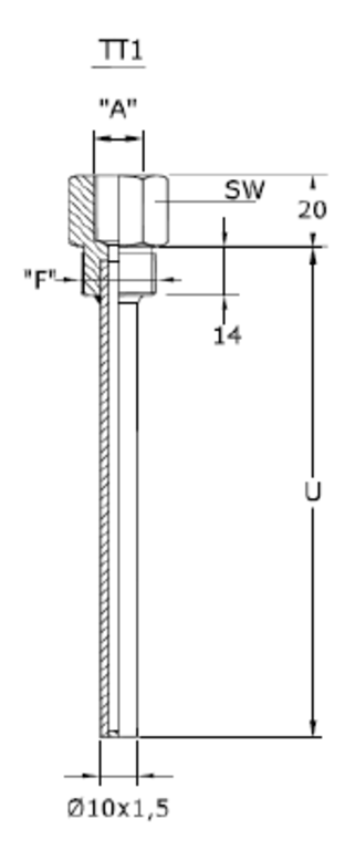LOMME 10x75, G1/2, FOR MRF