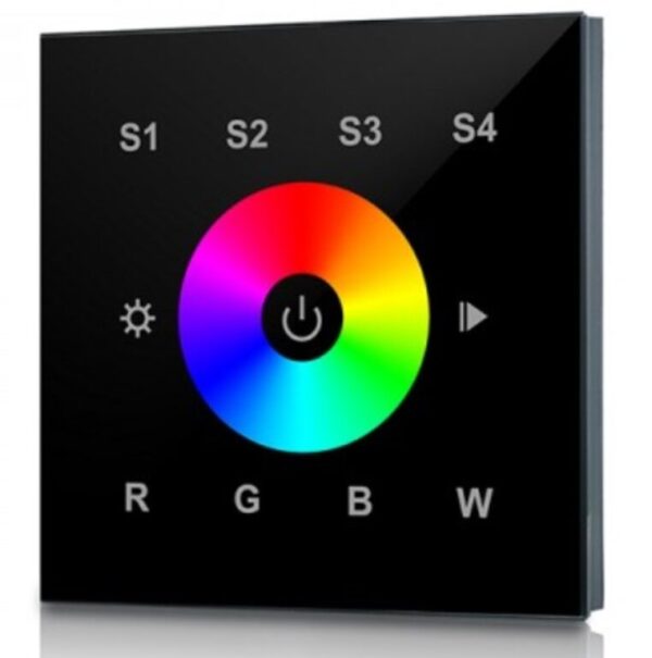 Bryterpanel RF, RGBW 230V  SR-2820 Sort.