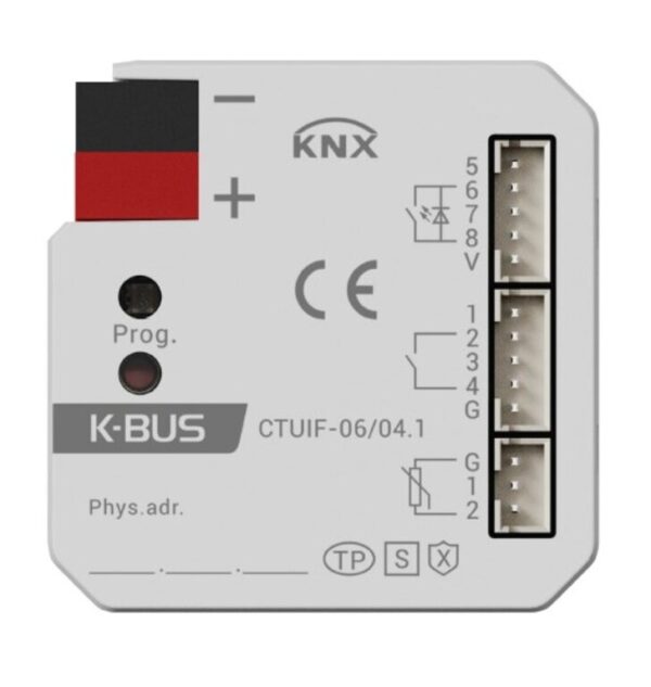 KNX Universal inn-/utgang, pille. 4xDI 2x10K temp.