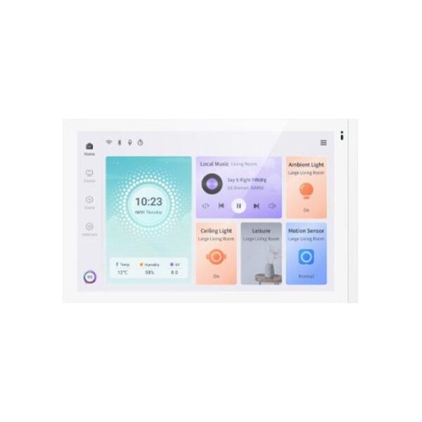 KNXs Smart Touch S10, Hvit/Sølv. 248x155